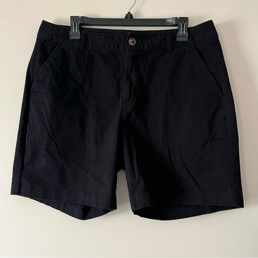 Old Navy Black High-Rise Bermuda Shorts with Adjustable Waist